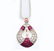 14 K Yellow Gold Diamond, Ruby & Pearl Earrings-Pendant - 3