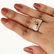 14 K Rose Gold Diamond Ring - Center stone unmounted - 5