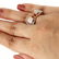 14 K Rose Gold Diamond Ring - Center stone unmounted - 6