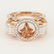 14 K Rose Gold Diamond Ring - Center stone unmounted