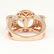 14 K Rose Gold Diamond Ring - Center stone unmounted - 7