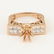 14 K Rose Gold Diamond Ring - Center stone unmounted - 3
