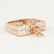 14 K Rose Gold Diamond Ring - Center stone unmounted - 9