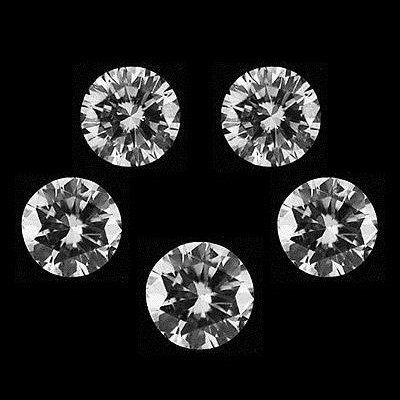 Set of 5 - 0.35ct. Round Brilliant Diamonds - G-H/ SI-I (1 of 1)