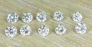 Set of 10 - 0.70ct. Round Brilliant Diamonds G-H / SI-I