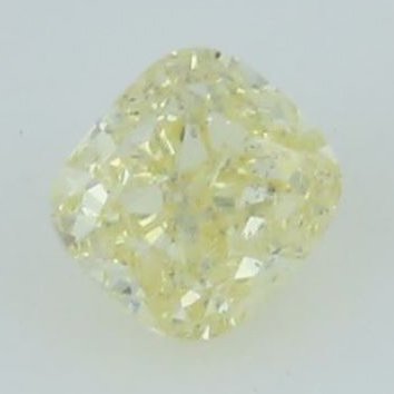 IGI Cert. 0.38 ct. Diamond Fancy Light Yellow Untreated: IGI Certified 0.38 ct. Diamond - Fancy Light Yellow - SI 1 100% Natural Shape - Cushion Modified Brilliant Color - Fancy Light Yellow Clarity - SI 2 Ct. Weight - 0.38 ct. Measuremen