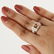 14 K Rose Gold Diamond Ring - Center stone unmounted