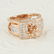 14 K Rose Gold Diamond Ring - Center stone unmounted - 2