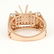 14 K Rose Gold Diamond Ring - Center stone unmounted - 9