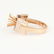 14 K Rose Gold Diamond Ring - Center stone unmounted - 7