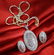 14 K White Gold Diamond Pendant Necklace & Earrings - 5