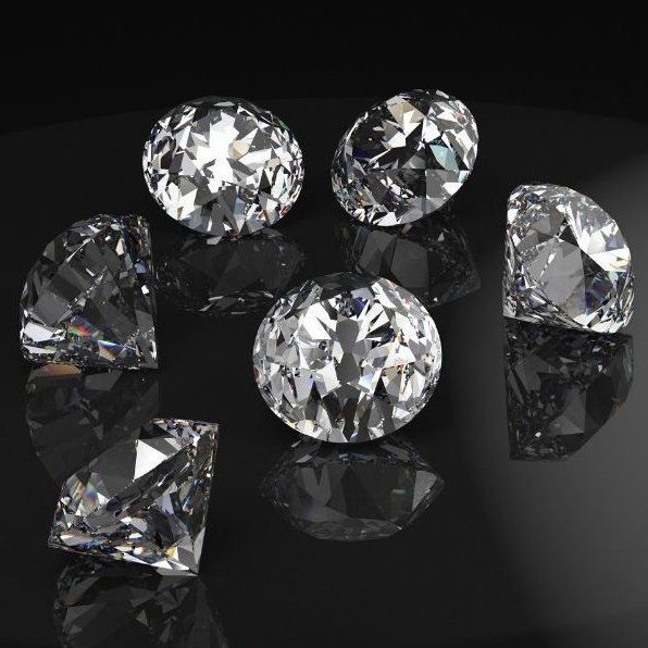 Set of 6 - 0.48 ct. Round Brilliant Diamonds UNTREATED (1 of 1)