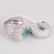 14K White Gold "PARAIBA" (GIA Certified) & Diamond Ring - 16