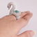 14K White Gold "PARAIBA" (GIA Certified) & Diamond Ring - 3