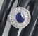 14 K White Gold Blue Sapphire (IGI) & Diamond Ring