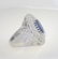14 K White Gold Blue Sapphire (IGI) & Diamond Ring - 8