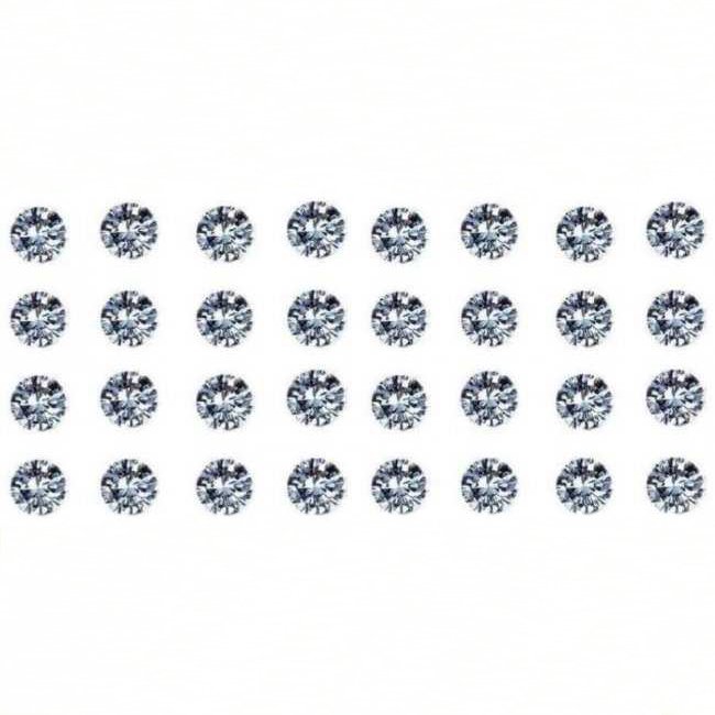 Set of 24 - 0.48ct. Round Brilliant Diamonds UNTREATED (1 of 1)