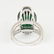 14 K White Gold Tsavorite (GFCO Cert.) & Diamond Ring - 12