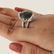 14 K White Gold Tsavorite (GFCO Cert.) & Diamond Ring