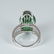 14 K / 585 White Gold Tsavorite Garnet & Diamond Ring - 10
