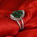 14 K / 585 White Gold Tsavorite Garnet & Diamond Ring
