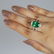 14 K / 585 White Gold Tsavorite Garnet & Diamond Ring - 5
