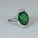 14 K / 585 White Gold Tsavorite Garnet & Diamond Ring - 6