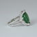 14 K / 585 White Gold Tsavorite Garnet & Diamond Ring - 7