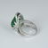 14 K / 585 White Gold Tsavorite Garnet & Diamond Ring - 9