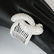 14 K / 585 White Gold Designer Diamond Ring - 7