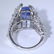 14 K White Gold Blue Sapphire (IGI Cert) & Diamond Ring - 10