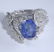 14 K White Gold Blue Sapphire (IGI Cert) & Diamond Ring - 3