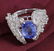 14 K White Gold Blue Sapphire (IGI Cert) & Diamond Ring - 7