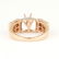 14 K Rose Gold Diamond Ring - Center stone unmounted - 10