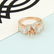 14 K Rose Gold Diamond Ring - Center stone unmounted - 3
