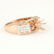 14 K Rose Gold Diamond Ring - Center stone unmounted - 9