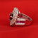 14 K White Gold Royal Red Ruby (LOTUS) & Diamond Ring - 10