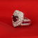 14 K White Gold Royal Red Ruby (LOTUS) & Diamond Ring - 5