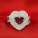 14 K White Gold Royal Red Ruby (LOTUS) & Diamond Ring - 6