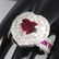 14 K White Gold Royal Red Ruby (LOTUS) & Diamond Ring - 7