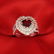 14 K White Gold Royal Red Ruby (LOTUS) & Diamond Ring - 8