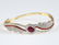 14 K Yellow Gold Bracelet Ruby, Diamonds & Enamel work - 3
