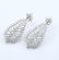 14 K White Gold IGI Certified Designer Diamond Earrings - 8