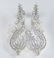 14 K / 585 White Gold Long Chandelier Diamond Earrings - 3