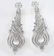 14 K / 585 White Gold Long Chandelier Diamond Earrings - 8