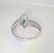 18 K White Gold IGI Certified Emerald and Diamond Ring - 7