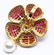 14 K Yellow Gold Ruby & Diamond Earrings with Pendant - 10