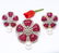14 K Yellow Gold Ruby & Diamond Earrings with Pendant - 3