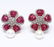 14 K Yellow Gold Ruby & Diamond Earrings with Pendant - 5