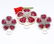14 K Yellow Gold Ruby & Diamond Earrings with Pendant - 7